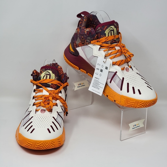 Adidas D Rose Son Of Chi Basketball SneakerGV8717 Orange Maroon Men Sz Multi Shoes